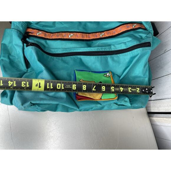 Vintage Disney Winnie The Pooh Teal Messenger Book Bag 90s - Picture 9 of 9